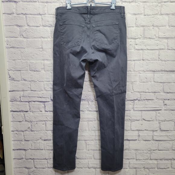 J Crew Flex Re-Imagined Jeans Size 34x33 Gray Slim Fit Tapered Legs Cotton Blend - Picture 7 of 10